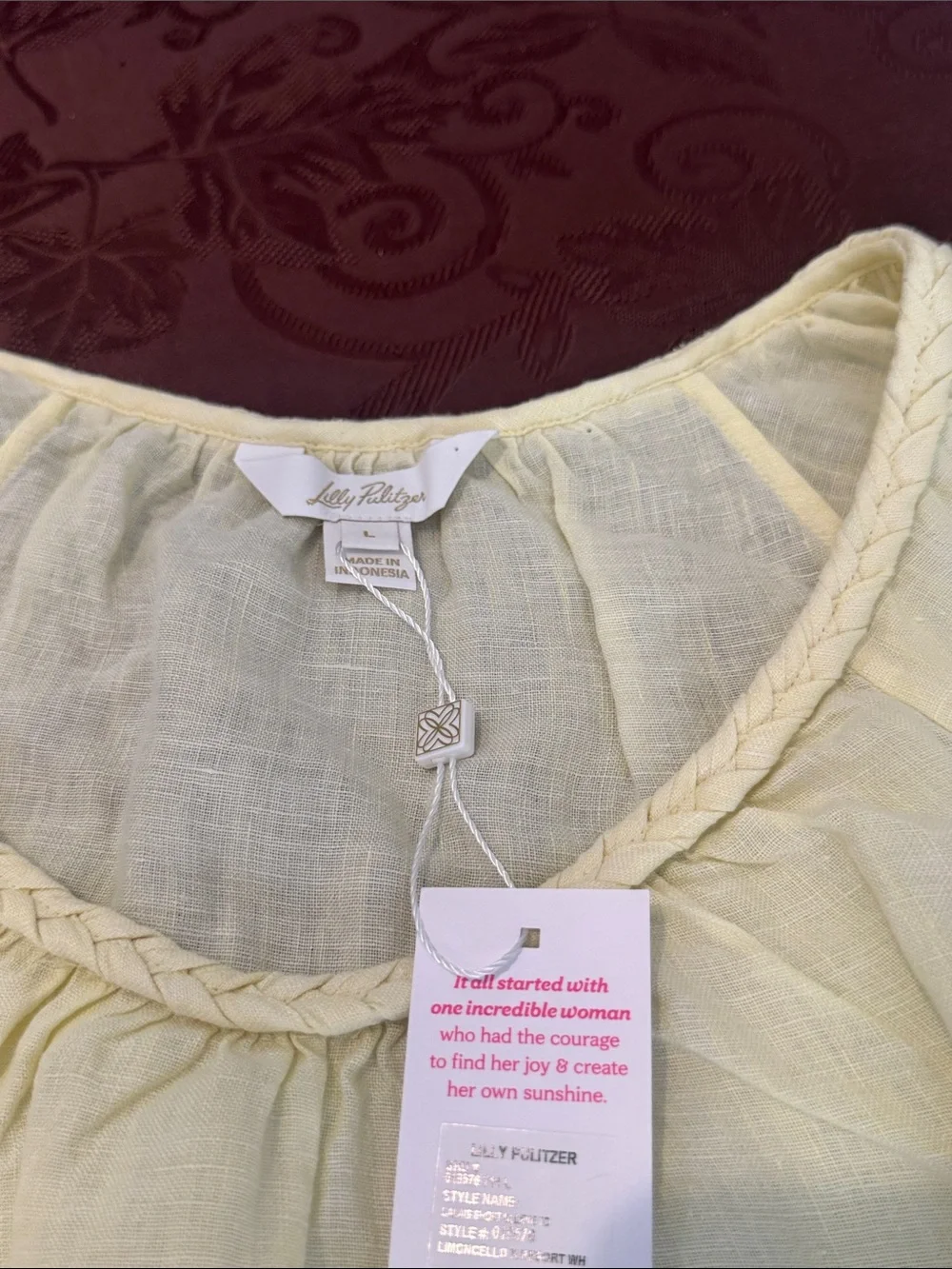 Lilly Pulitzer ‘Calais’ Linen Top. Ladies Large